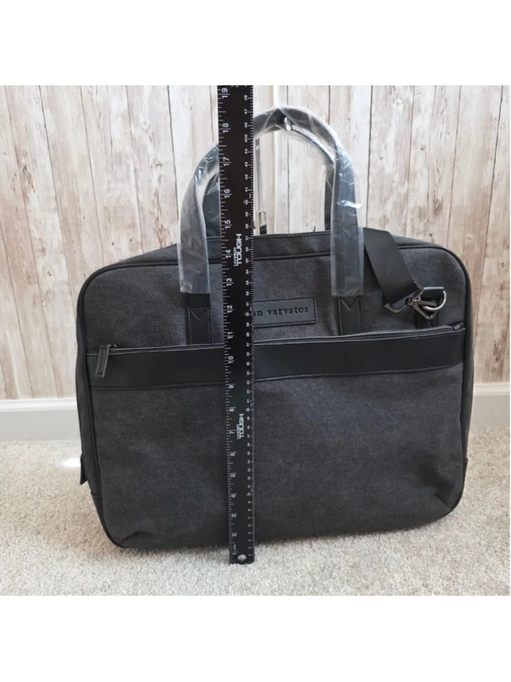 Men's John Varvatos Gray Briefcase NWOT